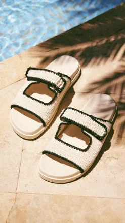 Abbot Sandals - White / Black Contrast