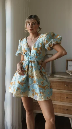 Abel Mini Dress - Blue