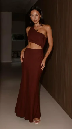 Abia Maxi Dress - Chocolate