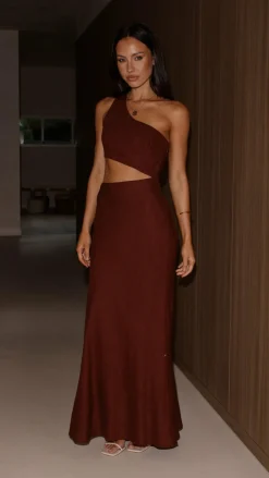 Abia Maxi Dress - Chocolate