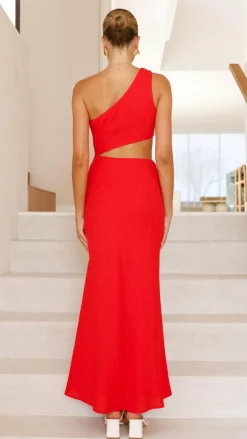 Abia Maxi Dress - Red
