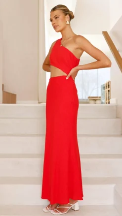 Abia Maxi Dress - Red