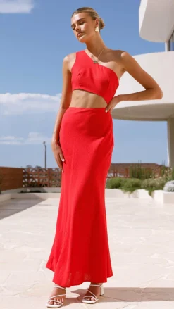 Abia Maxi Dress - Red