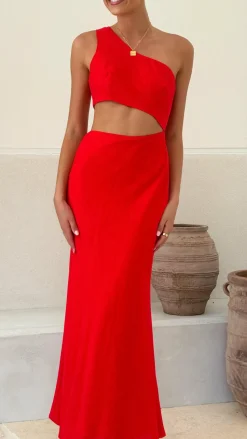 Abia Maxi Dress - Red