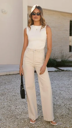 Abrand 94 High & Wide Jeans - Bone