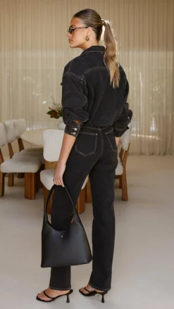 Abrand Denim Bomber Cara - Washed Black