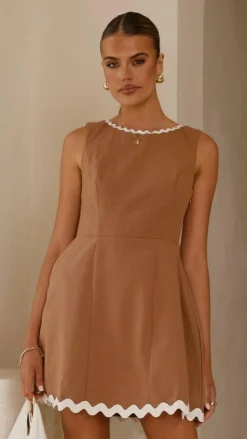 Aceline Mini Dress - Mocha