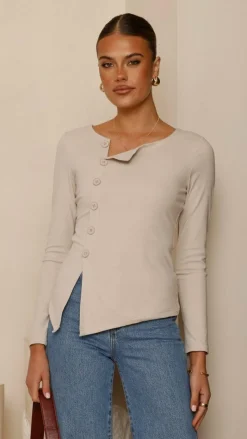 Addison Long Sleeve Top - Stone
