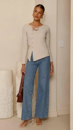 Addison Long Sleeve Top - Stone