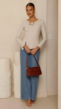 Addison Long Sleeve Top - Stone