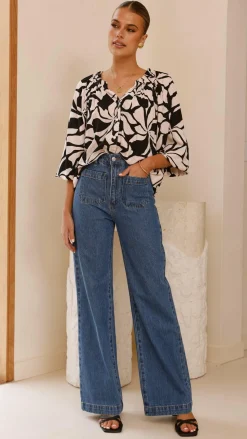 Addison Top - Black/Beige