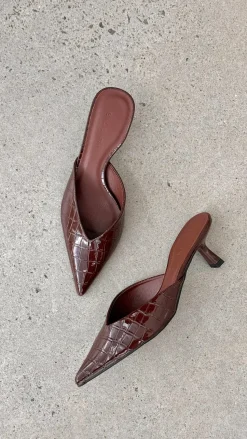 Adele Heel - Chocolate Patent Croc