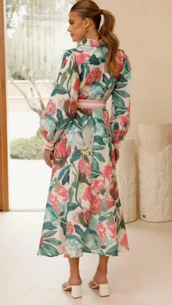 Aida Long Sleeve Maxi Dress - Spritz Pink