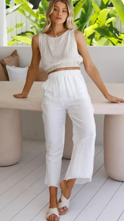 Aimee Linen Top - Oat