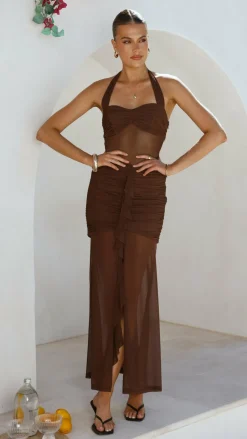 Alani Maxi Dress - Chocolate