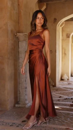 Alaria Maxi Dress - Rust