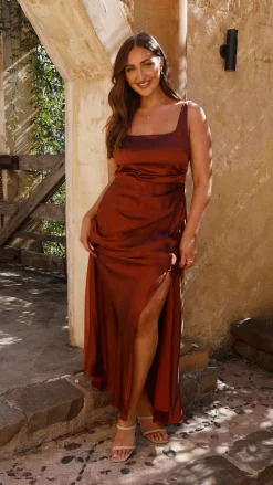 Alaria Maxi Dress - Rust