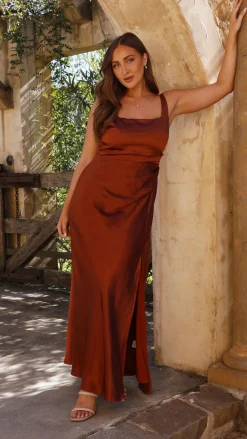 Alaria Maxi Dress - Rust