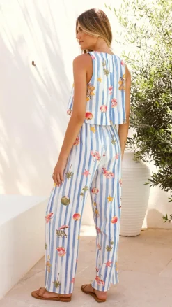 Alejandro Top - Striped Sailor Print