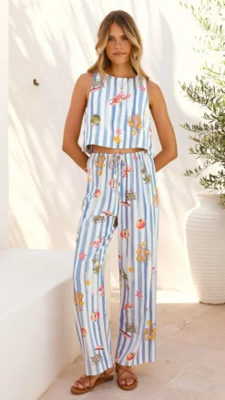 Alejandro Top - Striped Sailor Print