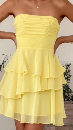 Alessia Mini Dress - Yellow