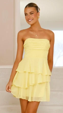 Alessia Mini Dress - Yellow