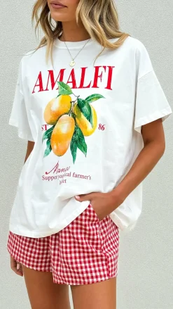 Amalfi Top and Shorts Set - Gingham Mango
