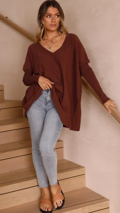 Amalia Knit Top - Chocolate