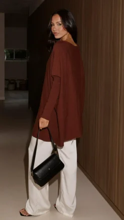 Amalia Knit Top - Chocolate