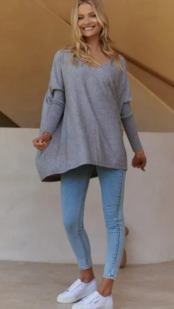 Amalia Knit Top - Grey