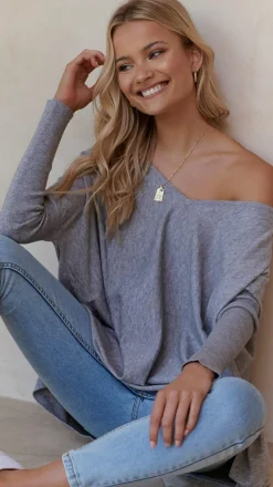 Amalia Knit Top - Grey