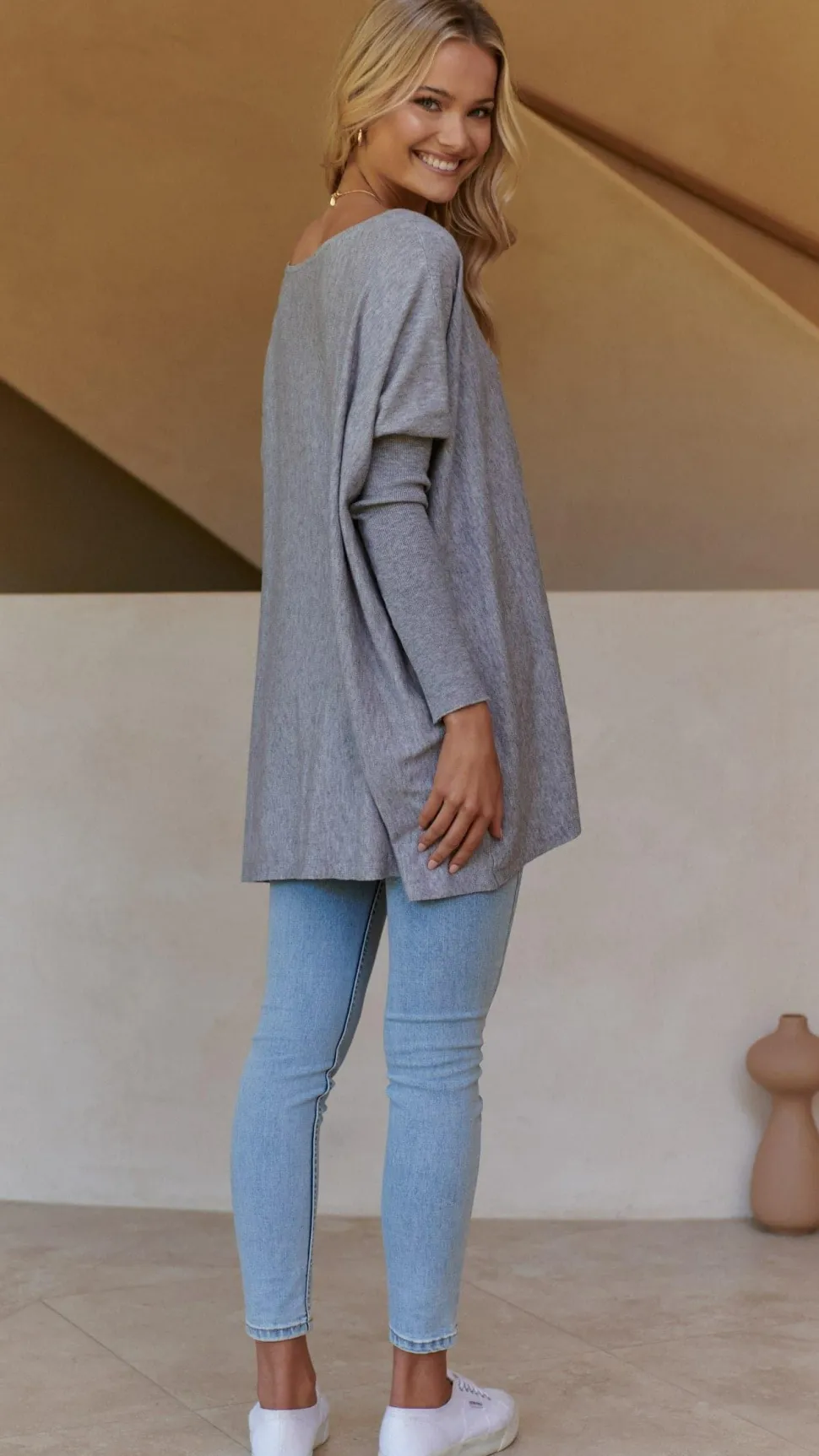 Amalia Knit Top - Grey