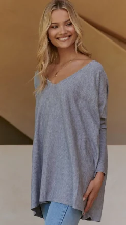 Amalia Knit Top - Grey