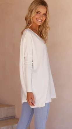 Amalia Knit Top - White