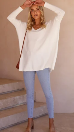 Amalia Knit Top - White