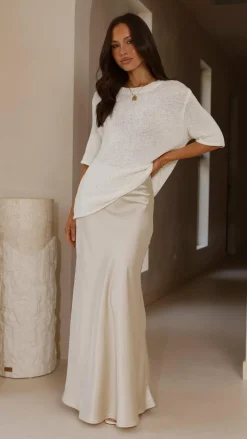 Amara Knit Top - White