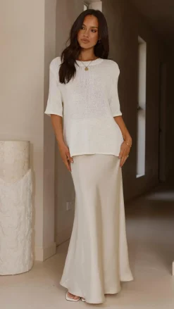 Amara Knit Top - White