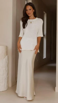 Amara Knit Top - White