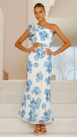 Amina Maxi Dress - Blue Rose