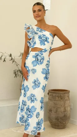 Amina Maxi Dress - Blue Rose