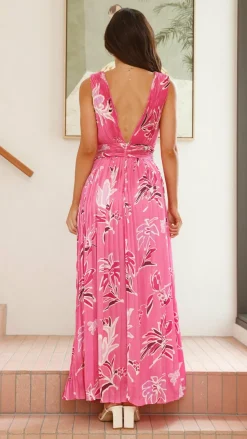 Anita Maxi Dress - Pink Floral