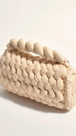 Annabel Chunky Plaited Handbag - Cream