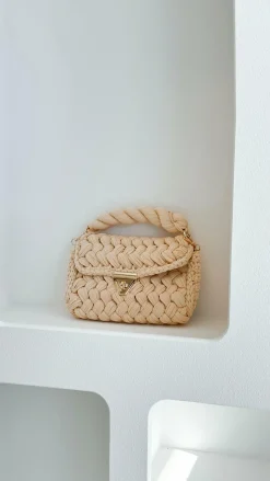 Annabel Chunky Plaited Handbag - Cream