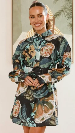 Annika Mini Dress - Noir