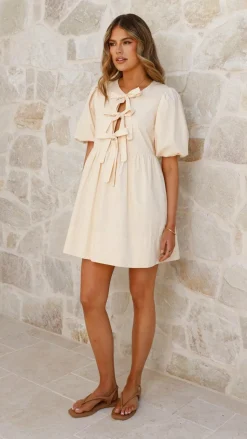 Arana Mini Dress - Beige
