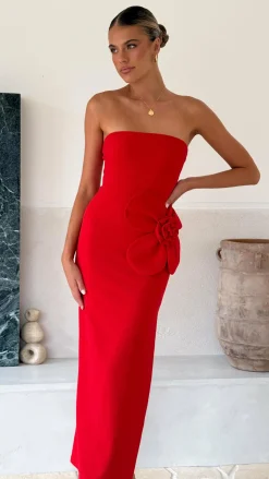 Athena Maxi Dress - Red