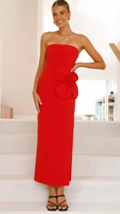 Athena Maxi Dress - Red