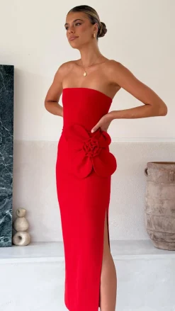 Athena Maxi Dress - Red