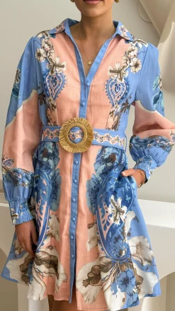 Atiah Mini Dress - Willow Blue