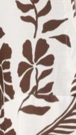 Aurelia Playsuit - Brown/White Print